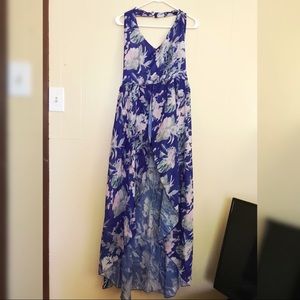 Cute floral halter top maxi romper